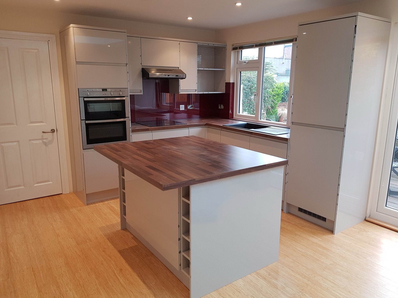 Modern fitted kitchen installation